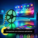 Fita LED RGB Decorativa 5M – Controle Remoto, Várias Cores, Adesiva, Ideal para Quartos, Setup Gamer e Ambientes Modernos