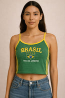 Camiseta Regata + Colar Brasil
